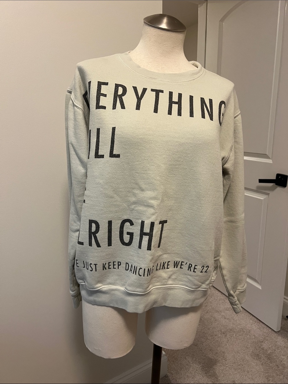 Taylor Swift Mint Green 'Everything Will Be Alright' Crewneck Sweatshirt